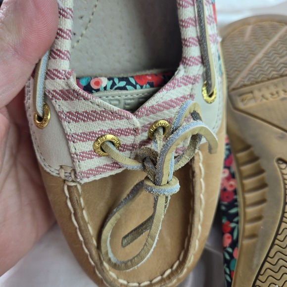 Sperry Top Sider Women's Floral Boat Casual Shoes Leather/Fabric Sz.10 Pre-owned - Picture 6 of 7